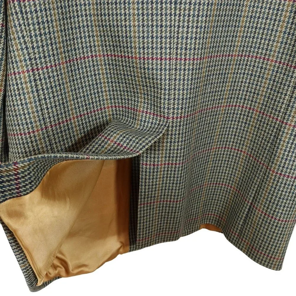 Vintage BROOK TAVERNER 42L Saxony Supreme Wool Houndstooth Blazer Sport Coat